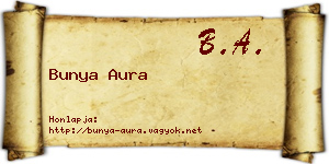 Bunya Aura névjegykártya